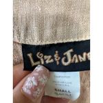 Liz & Jane Women's 100% Preshrunk Linen Embroidered Fish Applique Tunic Top S Tan Photo 5