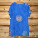 NWT Blue Vintage 90's Batik Swim Cover Tunic Top Blue Size M Photo 3