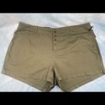 Ava & Viv Womens Plus  Military Green Canvas Shorts 28W Photo 5