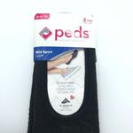 Peds Womens Mid Sport Liner Socks 2 Pair Cushioning Hidden Fit Black 5 Photo 1