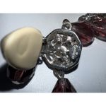 Givenchy Vintage  Signed  Clip Earrings Silver  Tone Amethyst Purple Dangle Photo 2