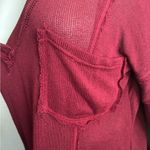 VICI Burgundy Capitol Reef V-Neck Sweatshirt Top S Photo 6