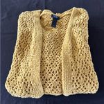Daytrip  Crochet Open Front Cardigan Butterscotch Lrg Cozy Relaxed Soft Grannycor Photo 1