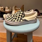 Vans Black and Cream Checkerboard Slip-Ons Photo 1