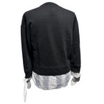 Derek Lam Denim Black Sweatshirt Layered Shirt Hem Top – Size S Photo 1