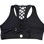 Threads 4 Thought XS Black Lace Up Back Sports bra top Photo 0