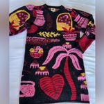 Farm Rio  Black Tropical Magic Multicolor Sweater Dress Size Small Photo 3