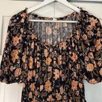 Old Navy  floral waist defined smocked puff sleeve midi dress small Photo 4