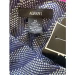 Alfani Womens 16 Duville Resport Navy Print Silk Skirt NEW Ruffle Feminine Blue Size 16P Photo 5