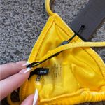 Triangl Yellow Velour Bikini Size XS Photo 2
