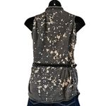Almost Famous Women's Sleeveless Acid Wash Button-Up Top with Belt – Size XL Photo 4