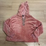 Sunday in Brooklyn  x Anthropologie Kelyn Hooded Velour Pullover Leopard Size PS Photo 1