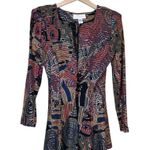 Janine Haly Vintage 1990 Multicolor Paillette Italian Fabric Jacket Skirt Suit Black Size undefined Photo 1