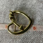 Vintage Gold Tone Twisted Heart Brooch Pin Photo 3