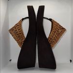Yellow Box  Platform Wedge Sandals w Boho Woven Upper Women’s 10 Tan & Brown Photo 6