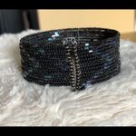 Black and Shimmer Stretch Bracelet Photo 3