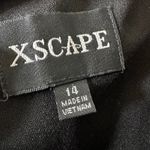 XScape NWT  Ruffle Off the Shoulder Scuba Crepe Gown Women's Black Size 14 Photo 5