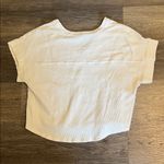 Madewell Cotton Ottoman Jacquard V-Neck Boxy
Ribbed Crop Top in Bright Ivory XL Photo 2