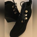C. Wonder women black suede wedge boots US 7.5 Photo 2