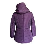 INTL details Women's Plum Quilted Puffer Hoodie Jacket Size L Purple Size L Photo 7