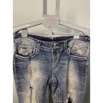 Vigoss Y2K  Women's Blue Denim Embellished Pockets Ripped‎ Distressed Jeans 9/10 Photo 2