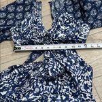 Abercrombie & Fitch Navy and White Dress Long-sleeve Plunge Cutout Maxi Dress XS Photo 8