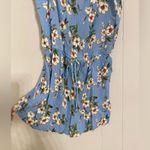 Forever 21  Romper Skort Dress Blue with White Daisies Adjustable Straps‎ Large Photo 1