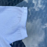 Loft  white cotton textured t-shirt puffy short sleeves stretchy Sz L Photo 7