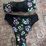 Abercrombie & Fitch Abercrombie Black Floral Bathing Suit Set Photo 0
