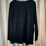Sonoma  Black Maternity Drapey Empire Waist Long Sleeve Shirt Size Large Photo 7