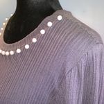Notations NWT  Size PL Pearl Embellished Neckline Long Sleeve Photo 6