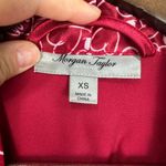 Morgan Taylor  Intimates Robe Womens XS Red Satin Hearts Lace Romantic Feminine Photo 2