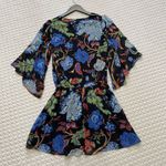 Alice + Olivia Cay Alder Floral Batwing Dolman Sleeves Mini Dress Size S Photo 6