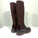 Aquatalia Drew Mixed Media Knee High Boots 9 Plum Deep Wine NWT Photo 6