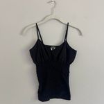 Bebe VINTAGE BLACK SCRUNCH WAIST TANK TOP Photo 1