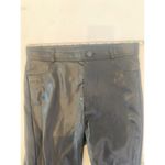 ZARA  Black Faux Leather Skinny Pants Sz Sm Ankle Zip Pockets Polyester Women’s Photo 8