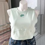 Nike Air Barely Green Washed Teal Ribbed Cropped Tank Top Women’s XXL Photo 1