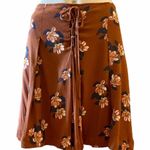 Free People floral skater tie up mini skirt 10 Photo 1