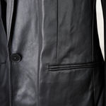 EXPRESS Black Faux Leather Blazer Photo 5