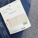 Liz Claiborne  Jeans Size 10‎ Straight Wide Leg Dark Wash Lizwear Forties Flair Photo 8