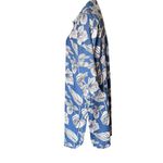 Utsa By‎ Westside Blue Tan Floral Button Front Shirt Dress Women's Medium Brown Photo 3