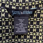Yarns & Stitches Lime Green and Black Basket Weave Rattan Pattern Blazer Size 8 Photo 11