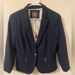 Outback Red New NWT The Limited  Navy Blue 1-Button Blazer Sz 6 100% Cotton Small Photo 0
