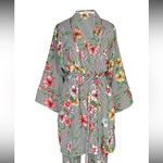 JENNAFER GRACE WOMENS Floral Kimono Robe MEDIUM Red Photo 1