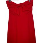 Sézane Sezane Ondine Red Strapless Dress bow tie front sz 36 US 4 Photo 0