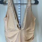 REEF  kaleidoscope nude plunge front strappy swimsuit with pearl accents Photo 12