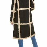 Rebecca Minkoff  Long Leather Suede Shearling Black Coat Photo 3