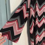 NEW Grace Dane Lewis Black Red Chevron Cardigan Jacket Plus 1X Retro 70s Zig Zag Photo 2