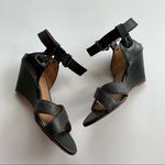 DV DOLCE VITA WEDGE ANKLE STRAP BLACK LEATHER WOMENS SIZE 7.5 Photo 3