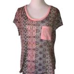 Wallflower large‎ boho short sleeved tee Blue Photo 0